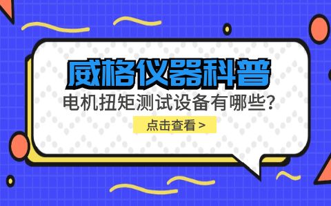 威格儀器-電機扭矩測試設備有哪些？插圖